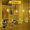 Warm White Star Curtain Lights — 138 LEDs, Magical Fairy Design